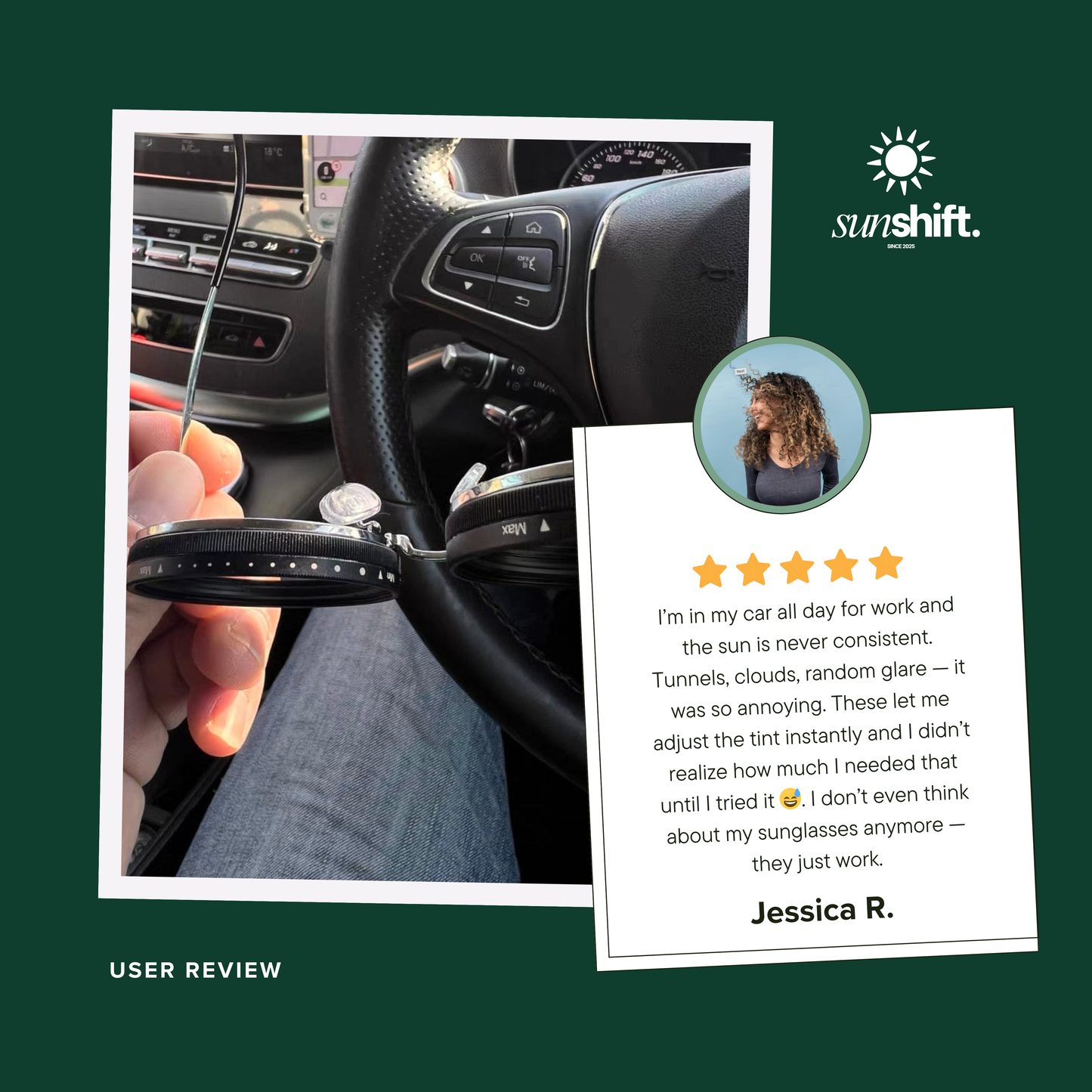 SunShift™ Adjustable Tint Sunglasses